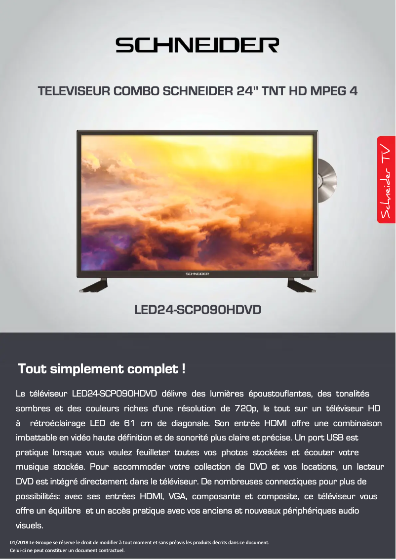 Image de la première page du manuel de l'appareil LED24-SCP090HDVD