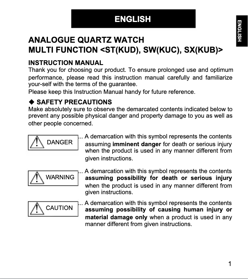 Image de la première page du manuel de l'appareil Contemporary SX09003C