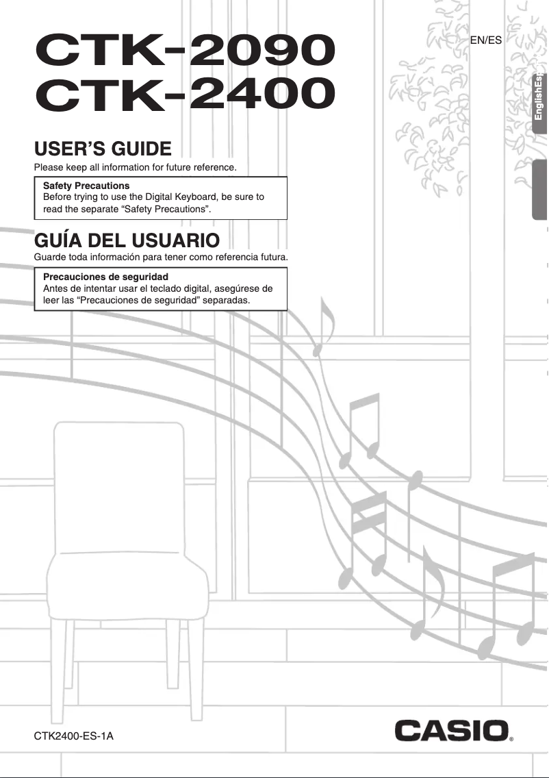 Page 1 de la notice Manuel utilisateur Casio CTK-2090