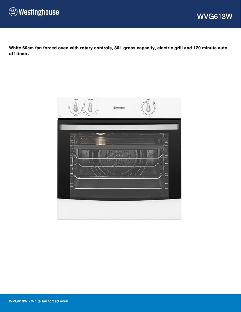 Image de la première page du manuel de l'appareil WVG613W