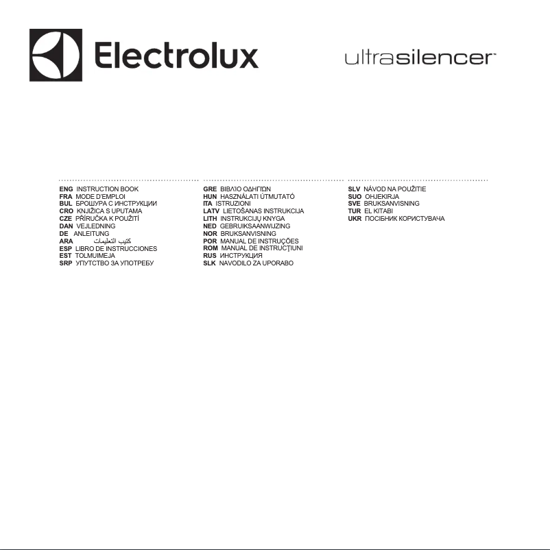 Page n°1 - Manuel utilisateur Electrolux EUS87SB