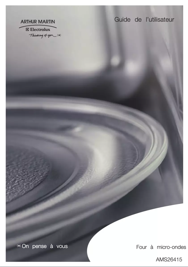 Page n°1 - Manuel utilisateur Arthur Martin-Electrolux AMS26415X
