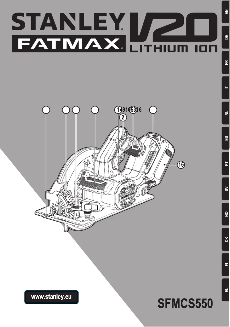 Page n°1 - Manuel utilisateur Stanley Fatmax SFMCS550