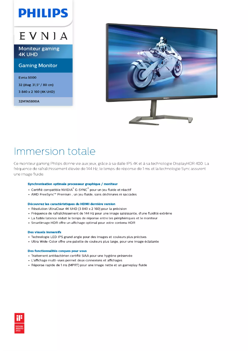 Image de la première page du manuel de l'appareil 32M1N5800A