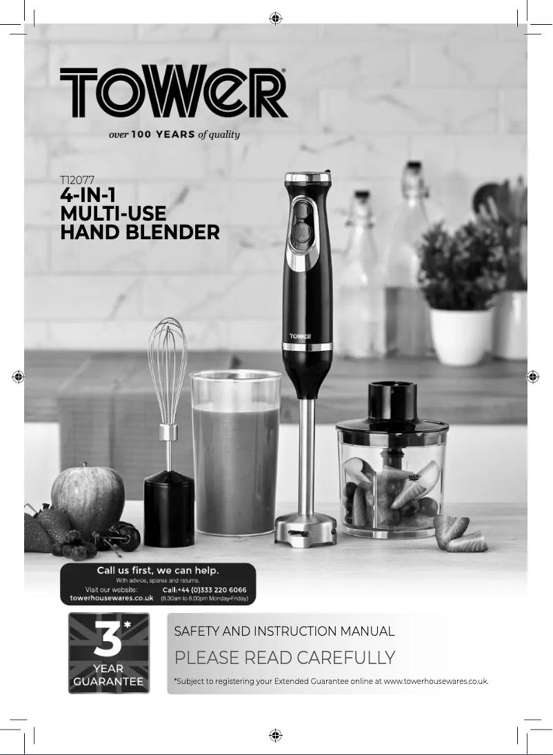 Page 1 de la notice Manuel utilisateur Tower T12077