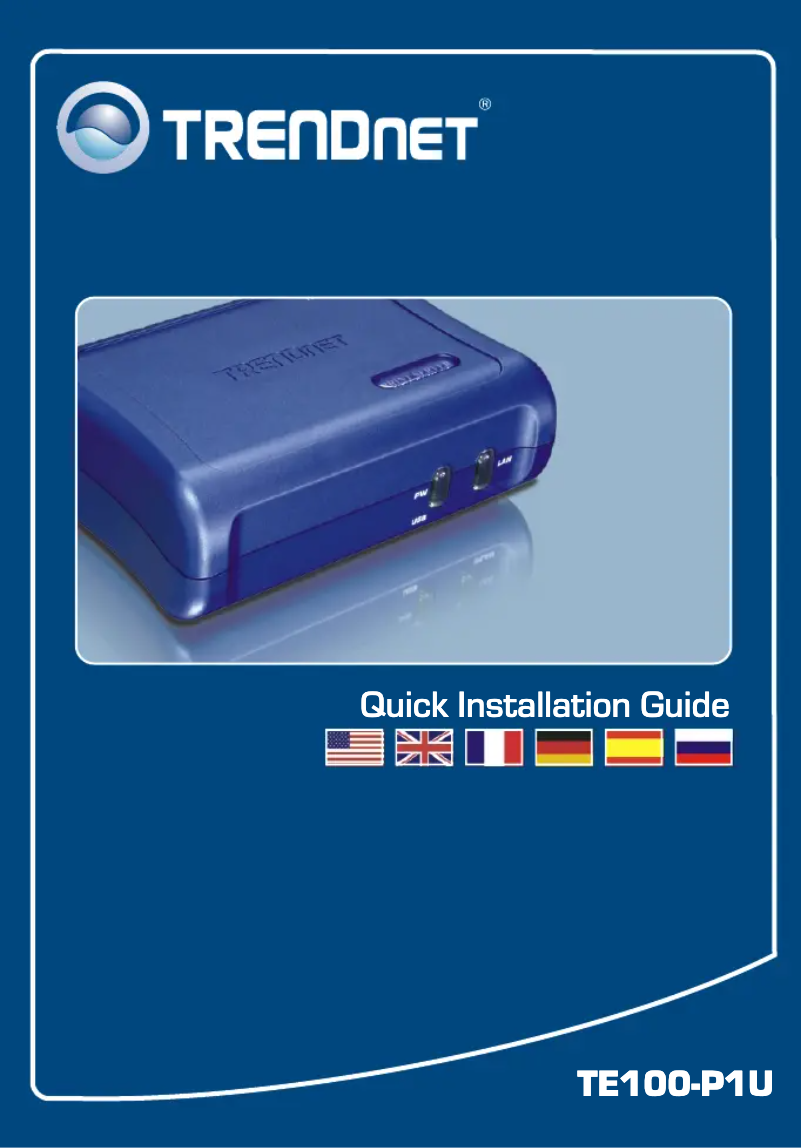 Página 1 del manual Manual de usuario TRENDnet TE100-P1U