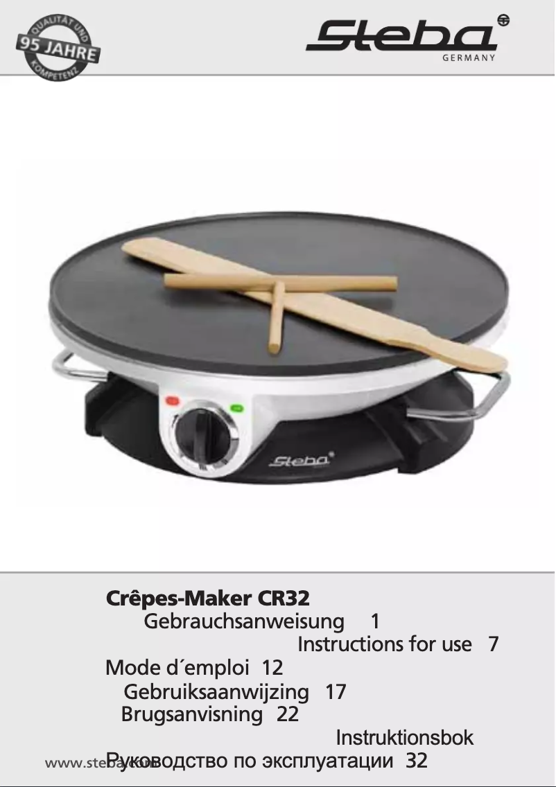 Page 1 de la notice Manuel utilisateur Steba CR 32