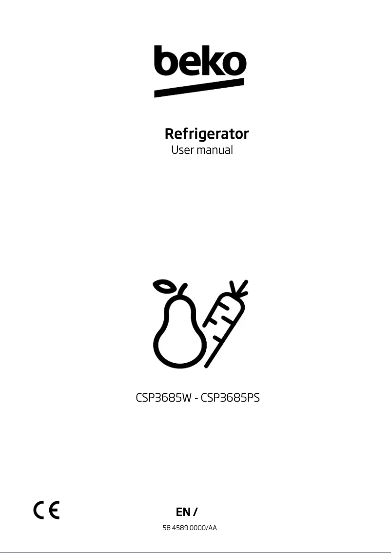 Page 1 de la notice Manuel utilisateur Beko CSP3685W