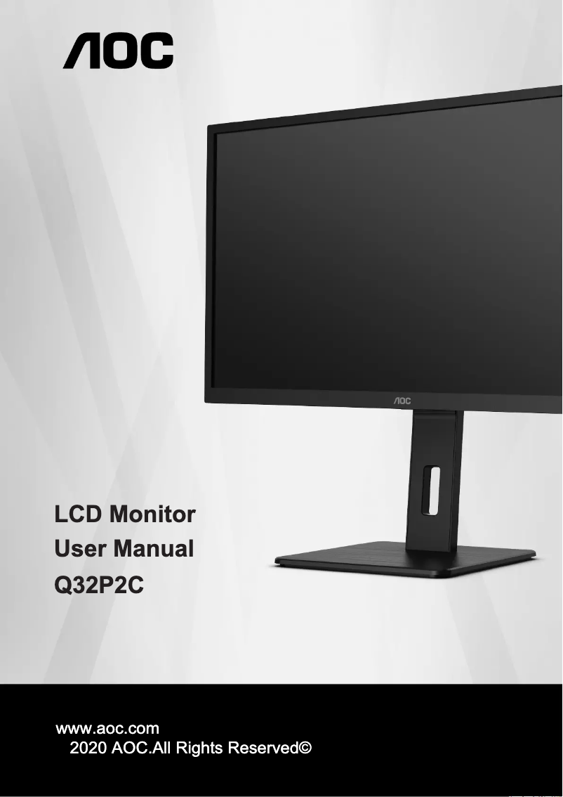 Page 1 de la notice Manuel utilisateur AOC Q32P2C