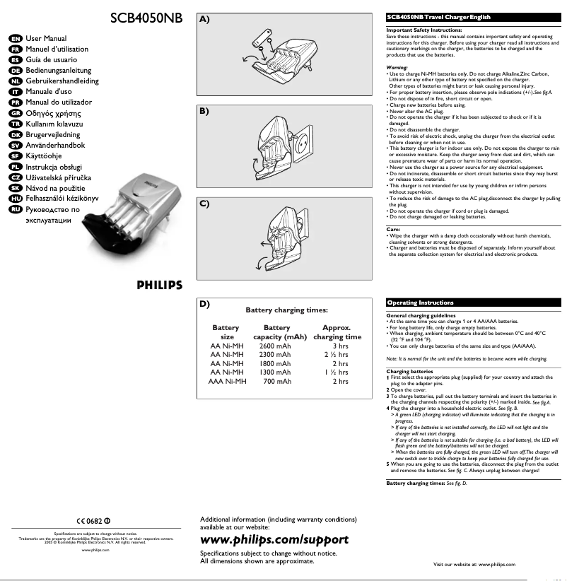 Page 1 de la notice Manuel utilisateur Philips MultiLife SCB4050NB
