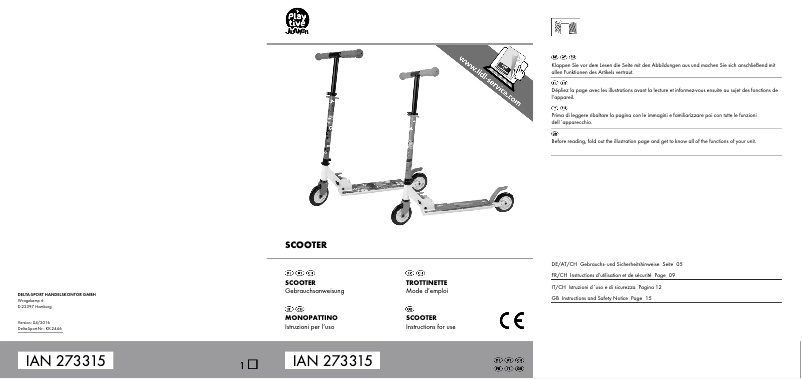 Image de la première page du manuel de l'appareil IAN 273315