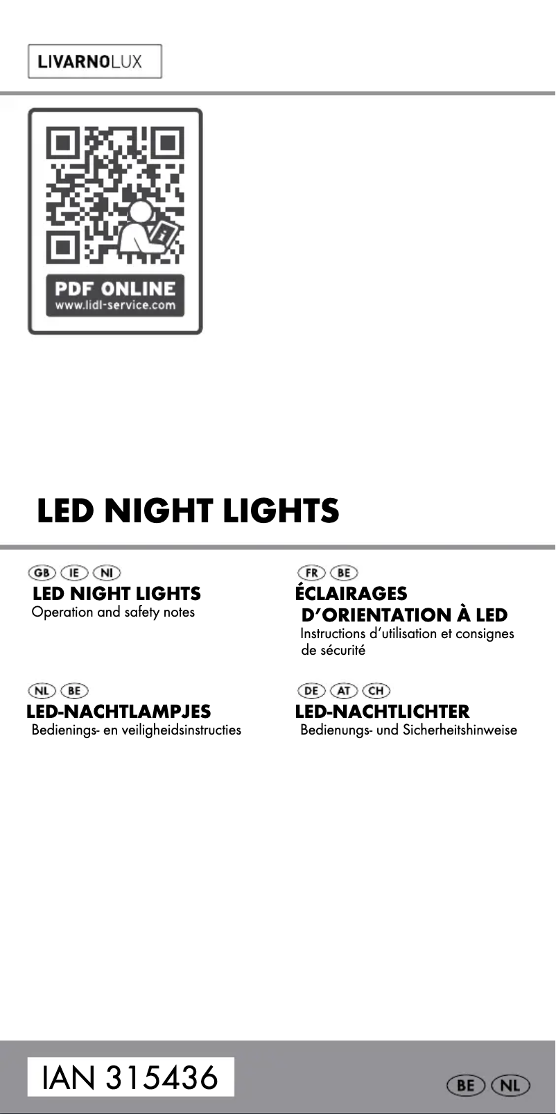 Page 1 de la notice Manuel utilisateur Livarno Lux HG04998