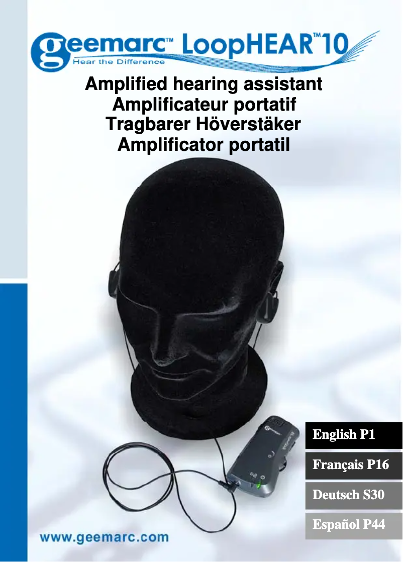 Página 1 del manual Manual de usuario Geemarc LoopHear 10