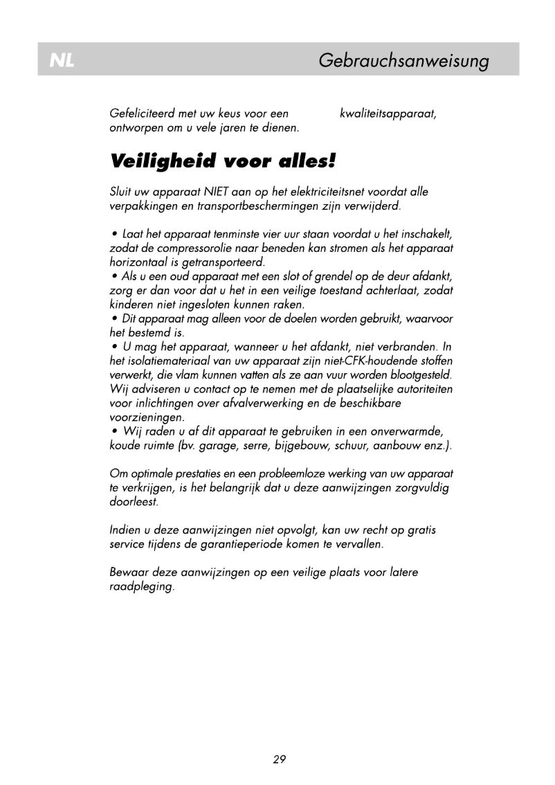 Image de la première page du manuel de l'appareil B 2650