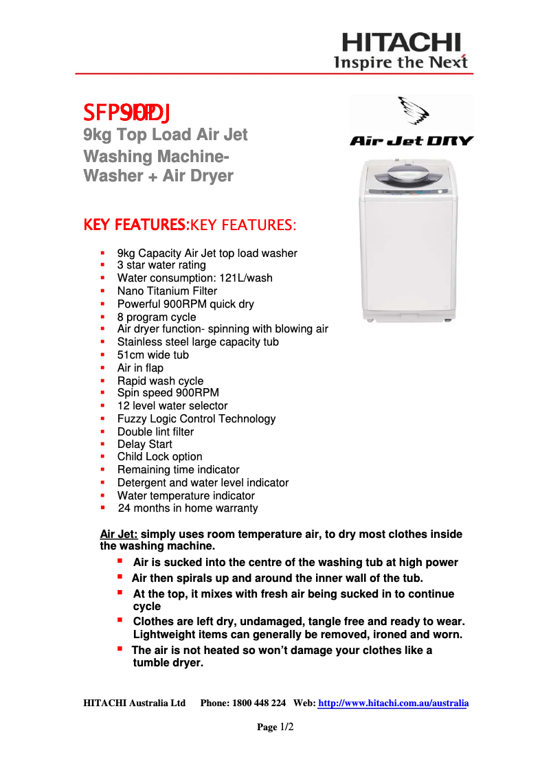 Image de la première page du manuel de l'appareil SF-P90DJ