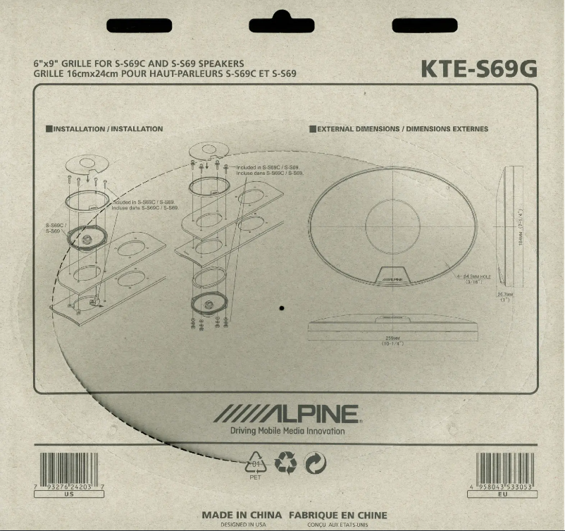 Page 1 de la notice Manuel utilisateur Alpine KTE-S69G