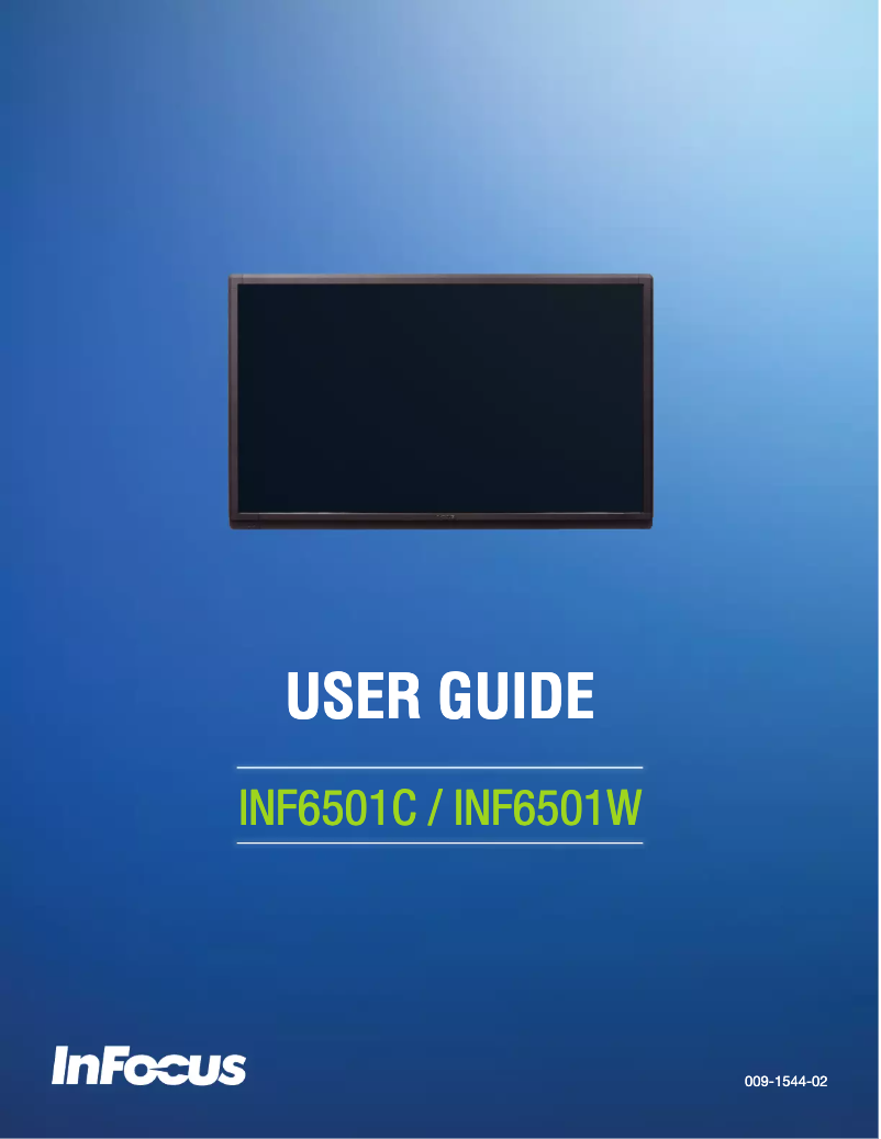 Page 1 de la notice Manuel utilisateur InFocus JTouch INF6501wAG