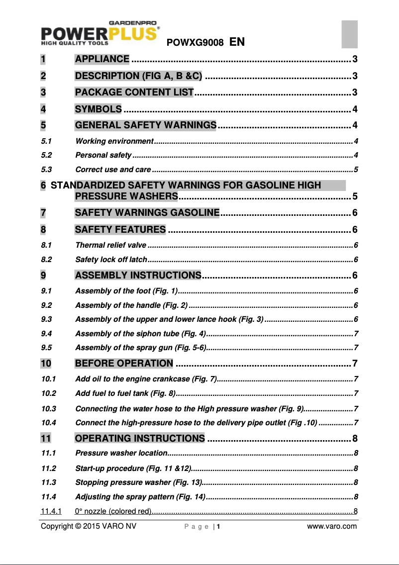 Página 1 del manual Manual de usuario PowerPlus POWXG9008