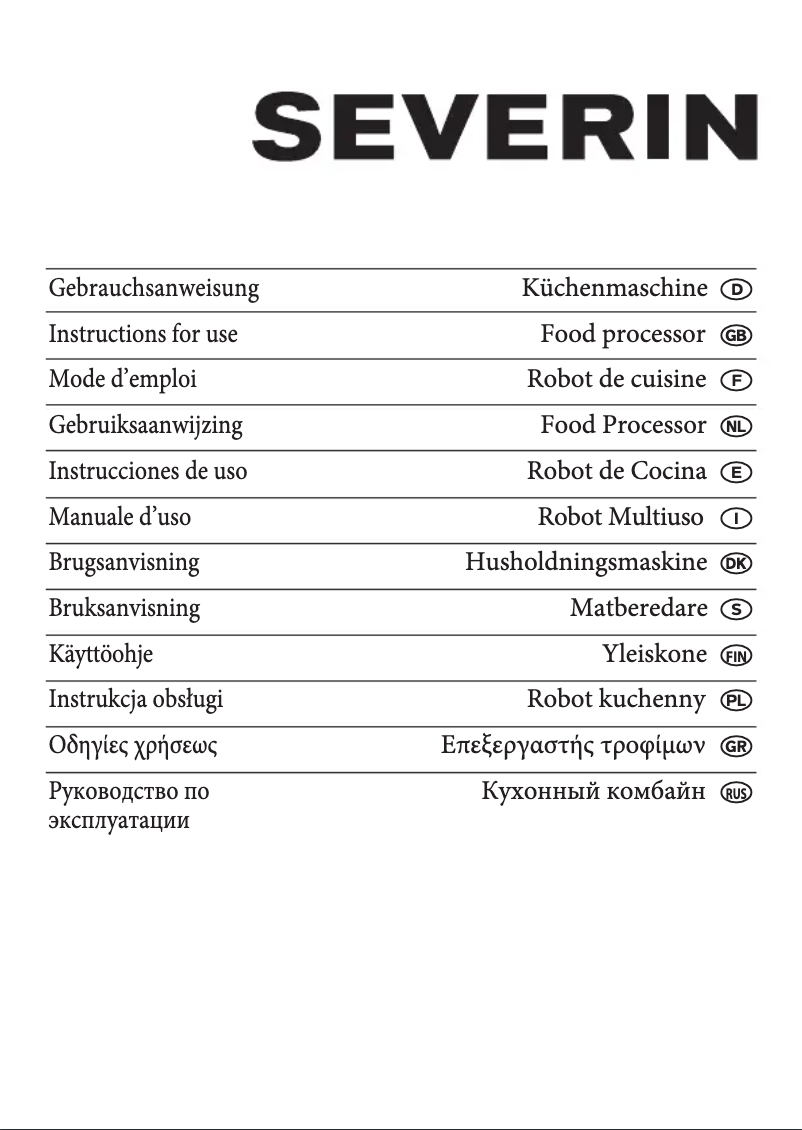Page n°1 - Manuel utilisateur Severin KM 3907