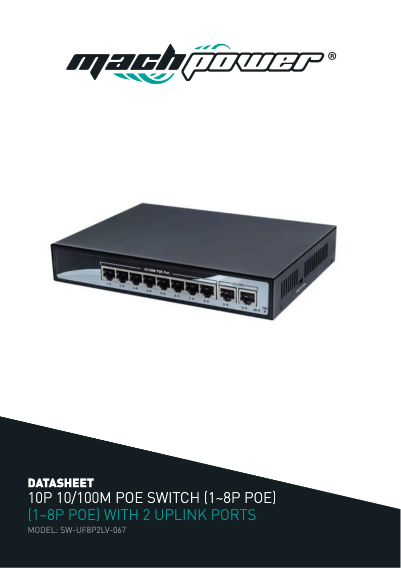 Image de la première page du manuel de l'appareil SW-UF8P2LV-067