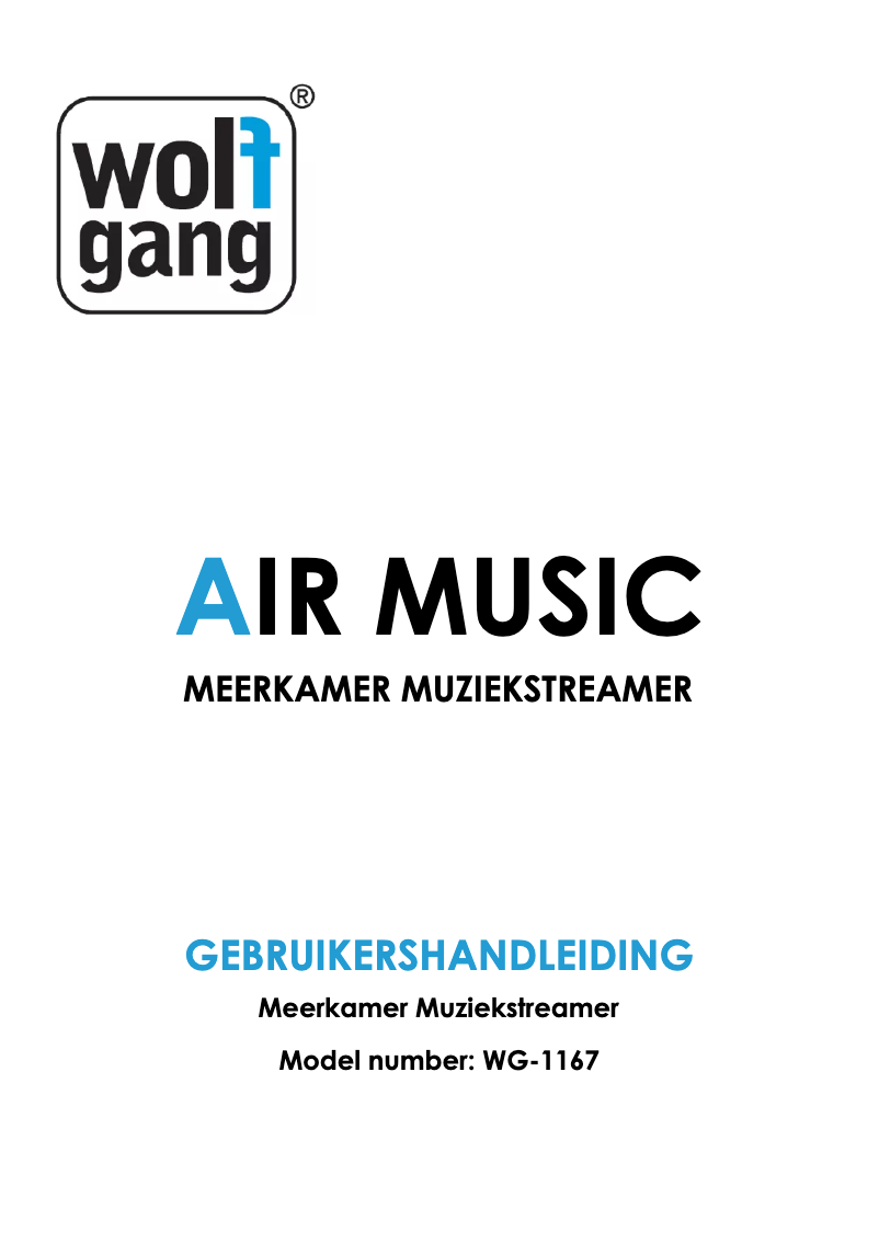 Page n°1 - Manuel utilisateur Wolfgang Air Music P1167