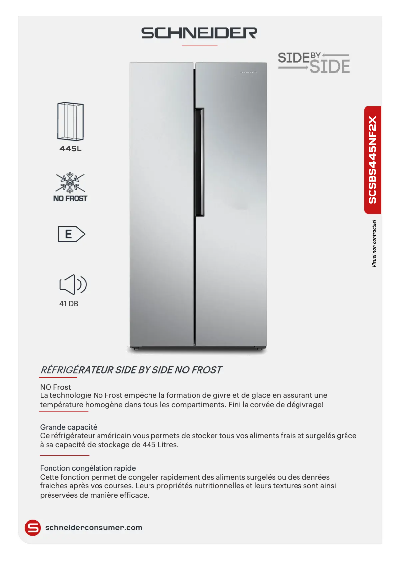 Image de la première page du manuel de l'appareil SCSBS445NF2X