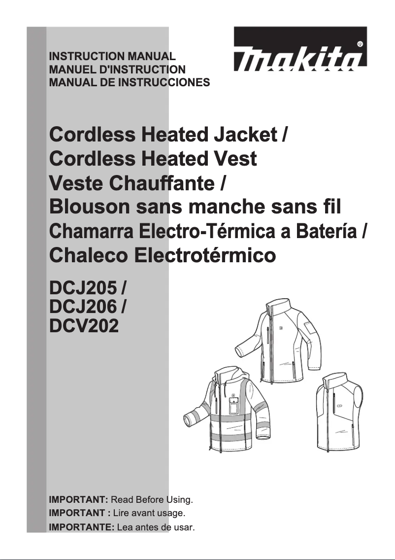 Image de la première page du manuel de l'appareil DCJ205