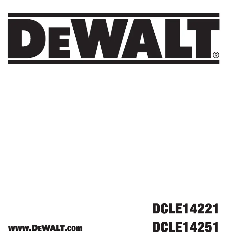 Page 1 de la notice Manuel utilisateur DeWalt DCLE14251