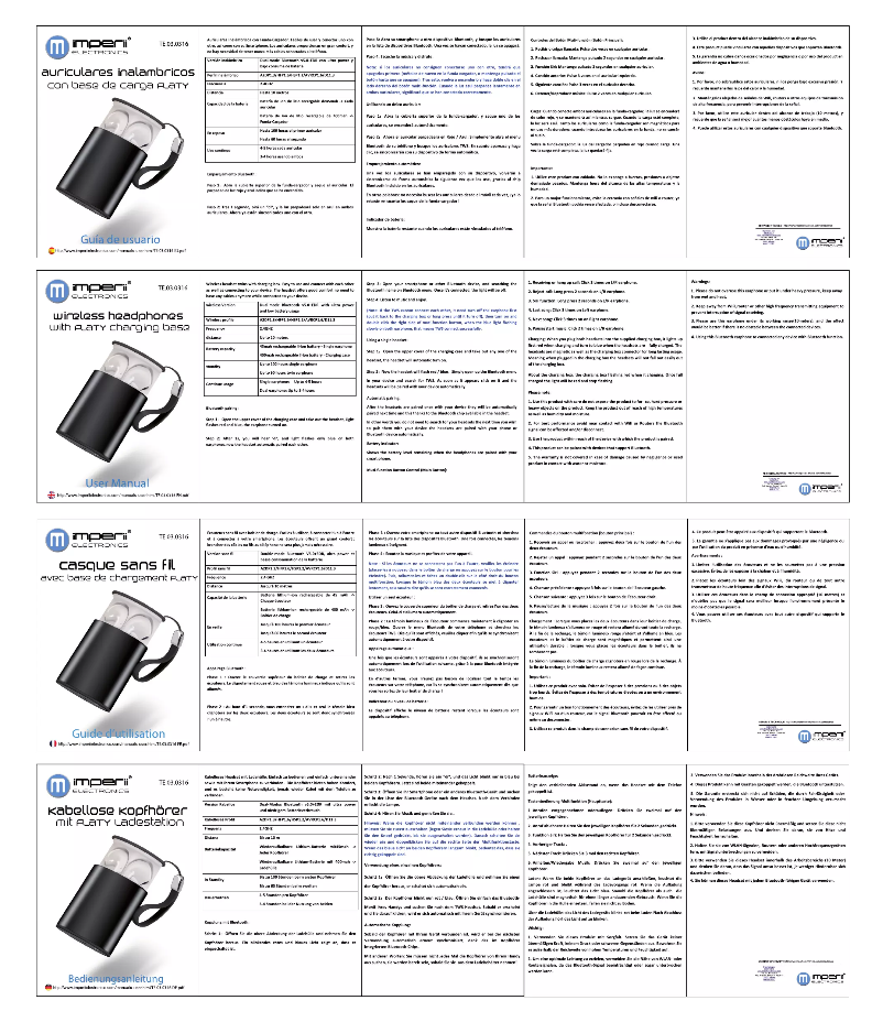 Image de la première page du manuel de l'appareil TE.03.0316.01