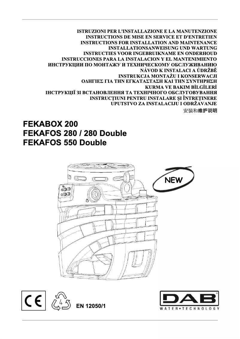 Image de la première page du manuel de l'appareil Fekabox 200