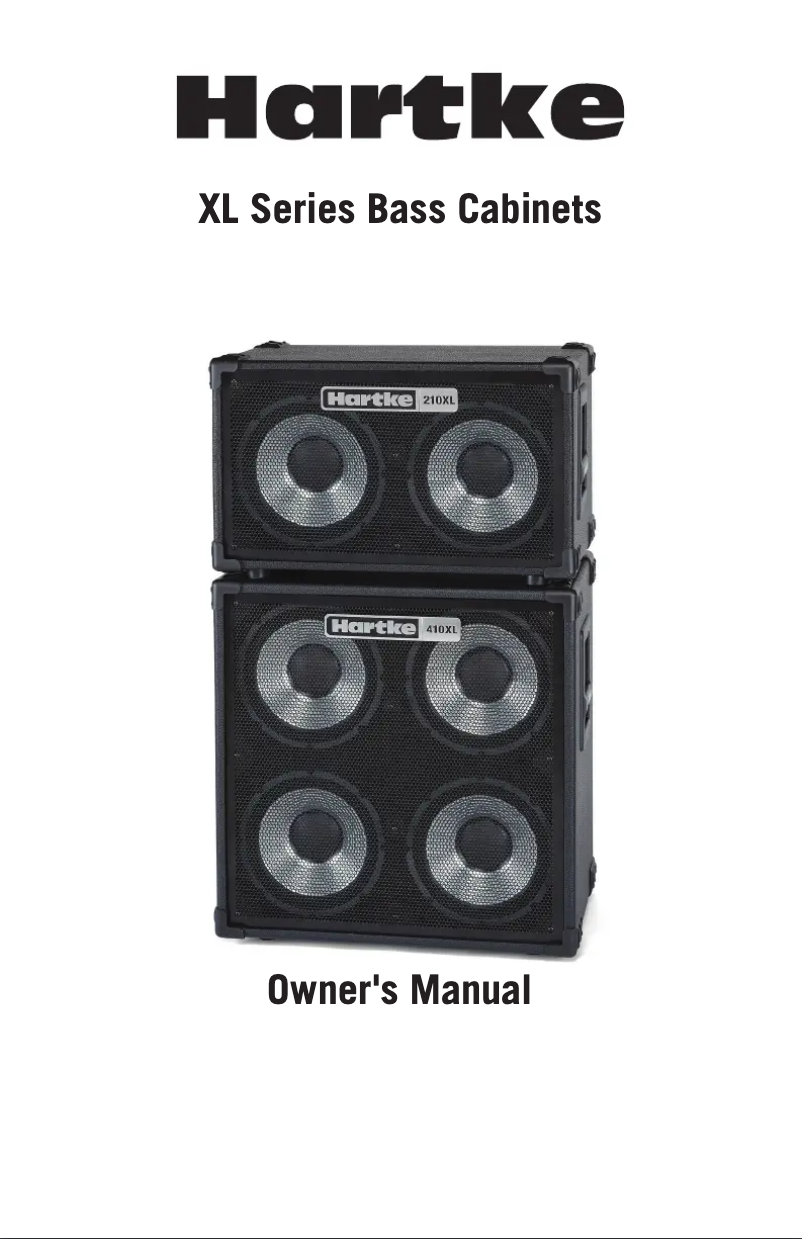 Page 1 de la notice Manuel utilisateur Hartke 410XL V2