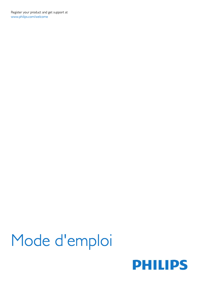 Page 1 de la notice Manuel utilisateur Philips 55PFH6109