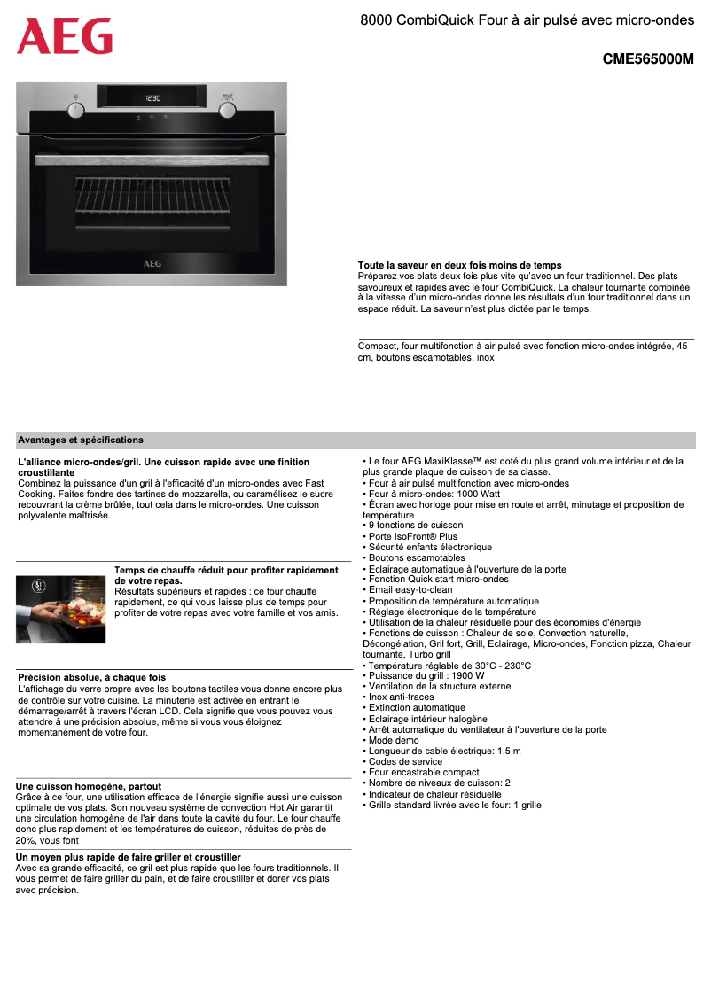 Image de la première page du manuel de l'appareil CME565000M