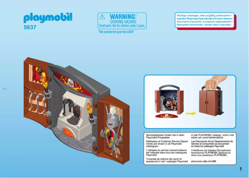 Page n°1 - Manuel utilisateur Playmobil History 5637