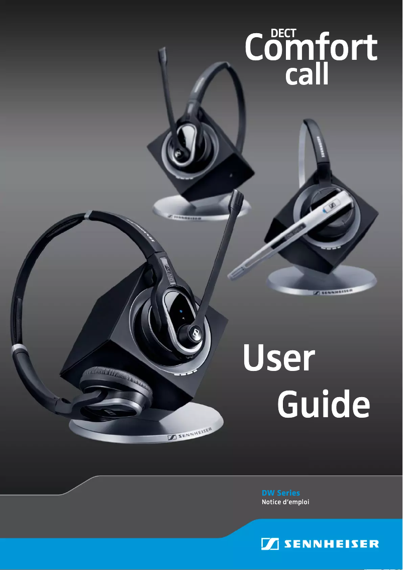Page 1 de la notice Manuel utilisateur Sennheiser DW Pro 2 USB