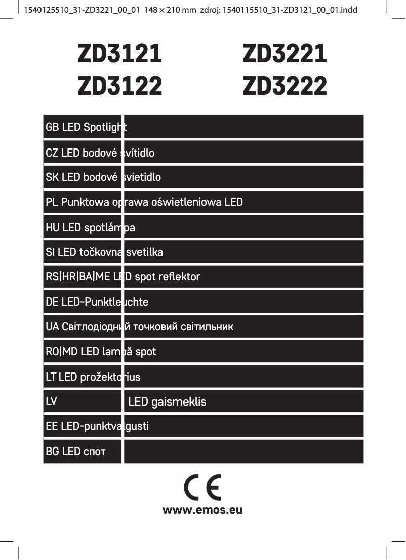 Página 1 del manual Manual de usuario Emos ZD3221