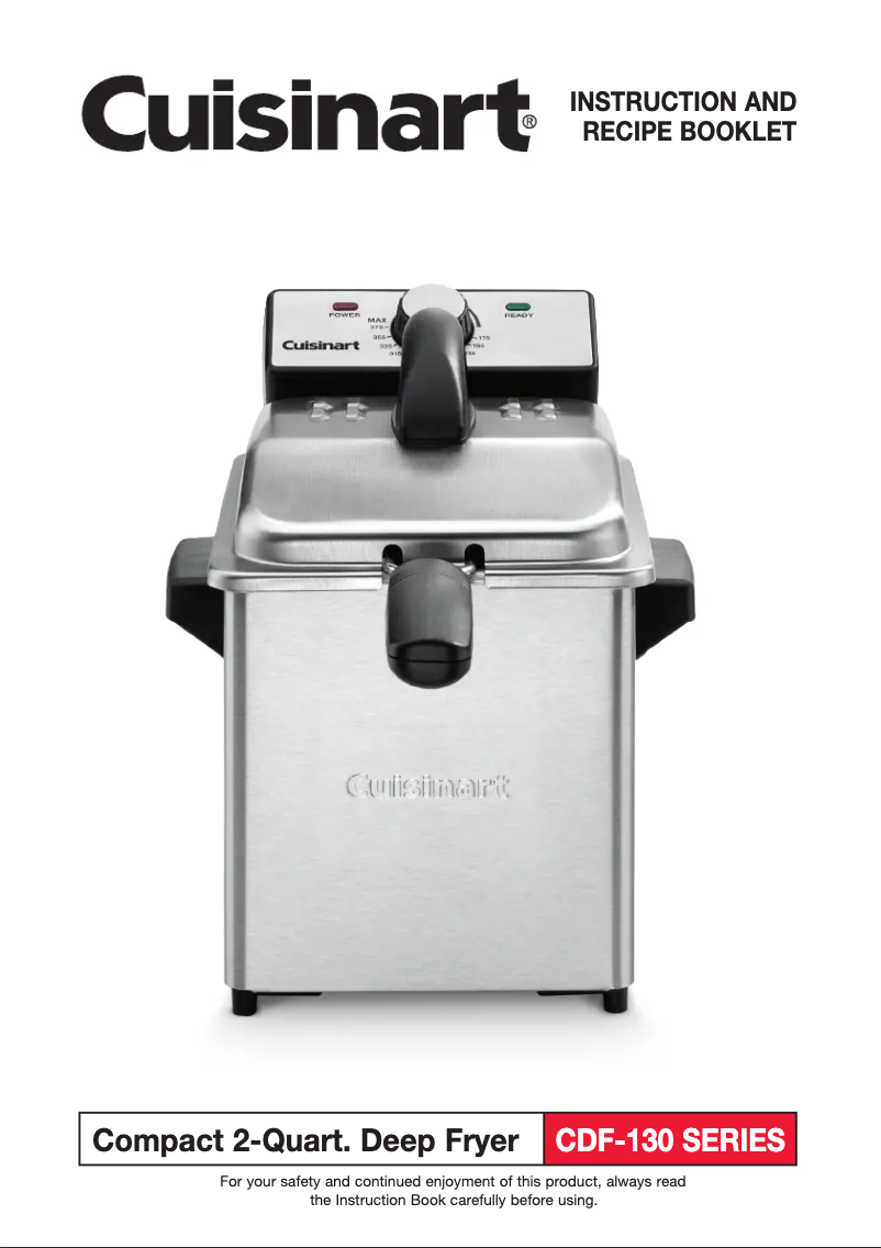 Page 1 de la notice Manuel utilisateur Cuisinart CDF-130