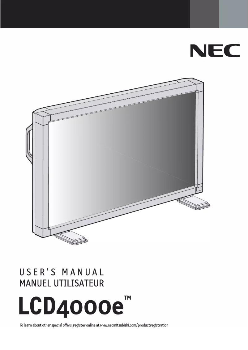 Página 1 del manual Manual de usuario NEC LCD4000e