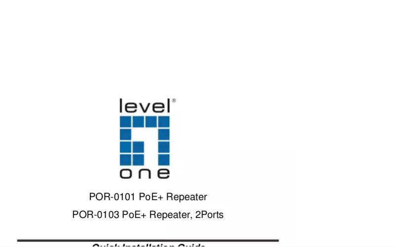 Page n°1 - Manuel utilisateur LevelOne POR-0101