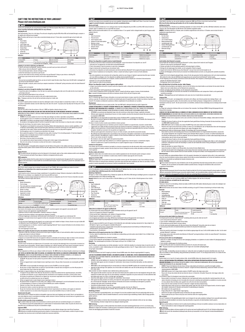 Image de la première page du manuel de l'appareil Jam-XT