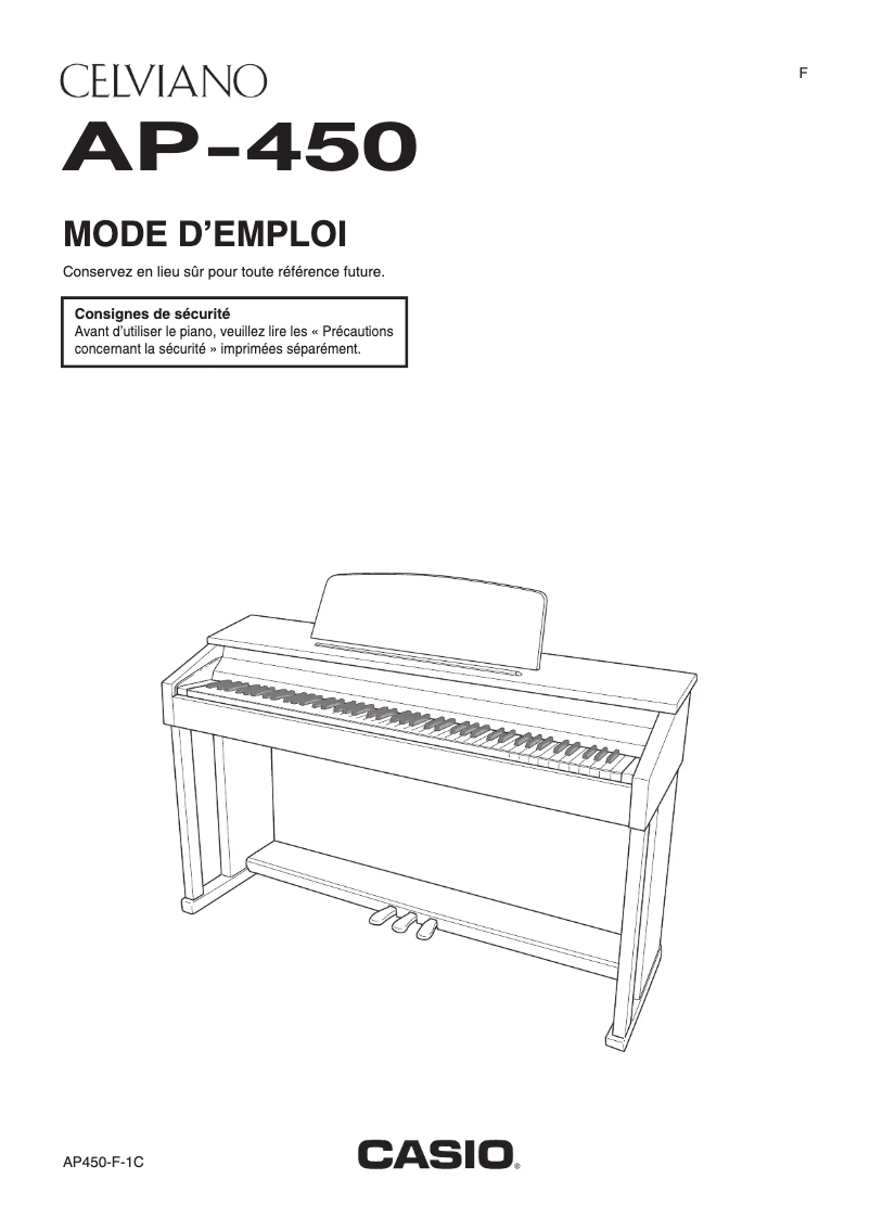 Page n°1 - Manuel utilisateur Casio Celviano AP-450