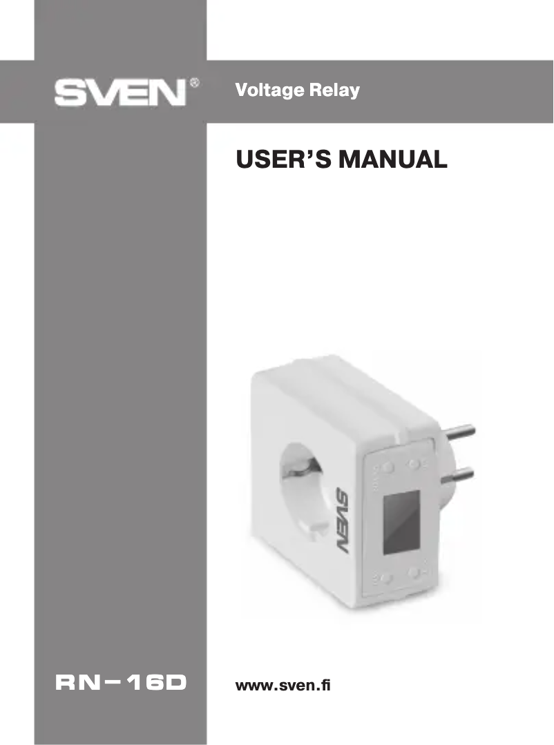 Page n°1 - Manuel utilisateur Sven RN-16D