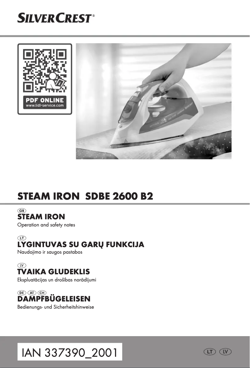 Page n°1 - Manuel utilisateur SilverCrest SDBE 2600 B2