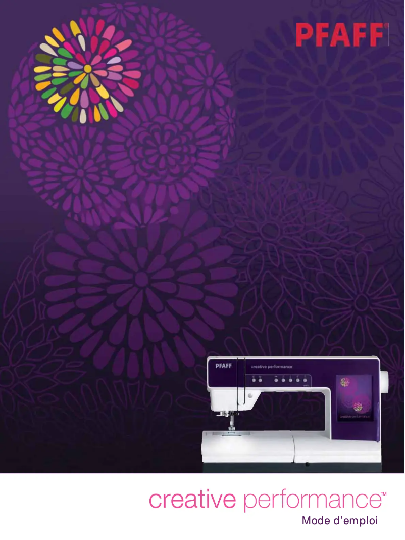 Page 1 de la notice Manuel utilisateur Pfaff creative performance