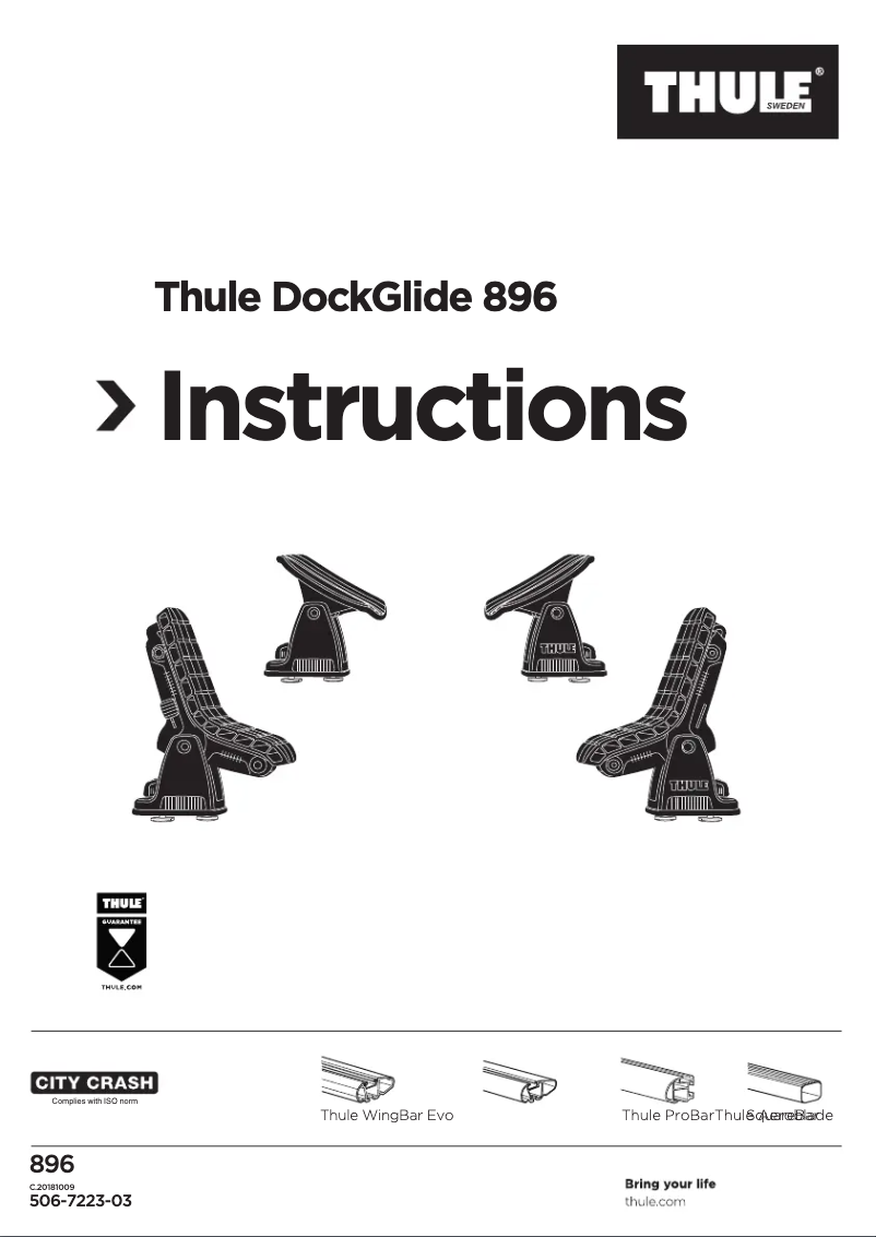 Page 1 de la notice Manuel utilisateur Thule DockGlide