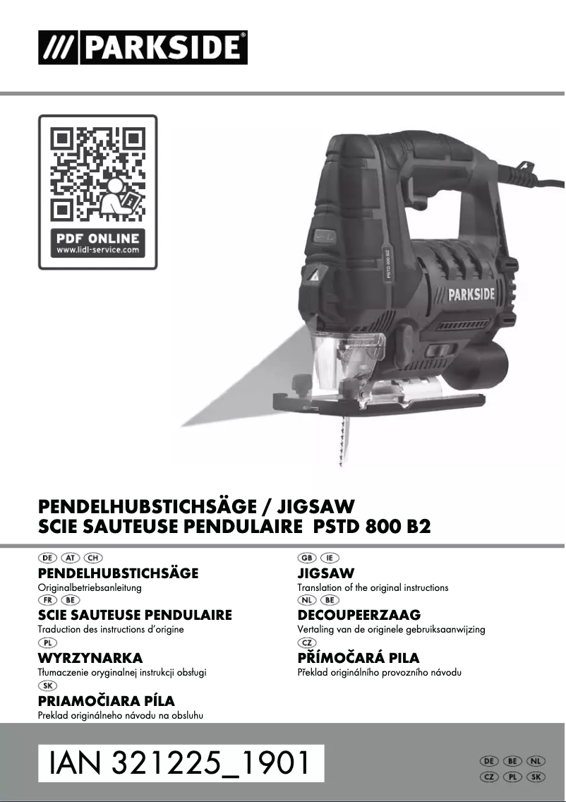 Página 1 del manual Manual de usuario Parkside PSTD 800 B2