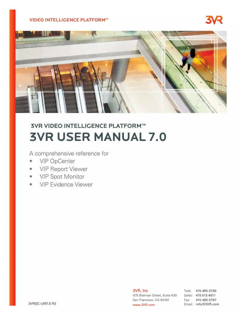 Page 1 de la notice Manuel utilisateur 3VR VisionPoint 55