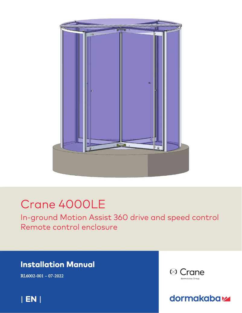 Image de la première page du manuel de l'appareil Crane 4000LE