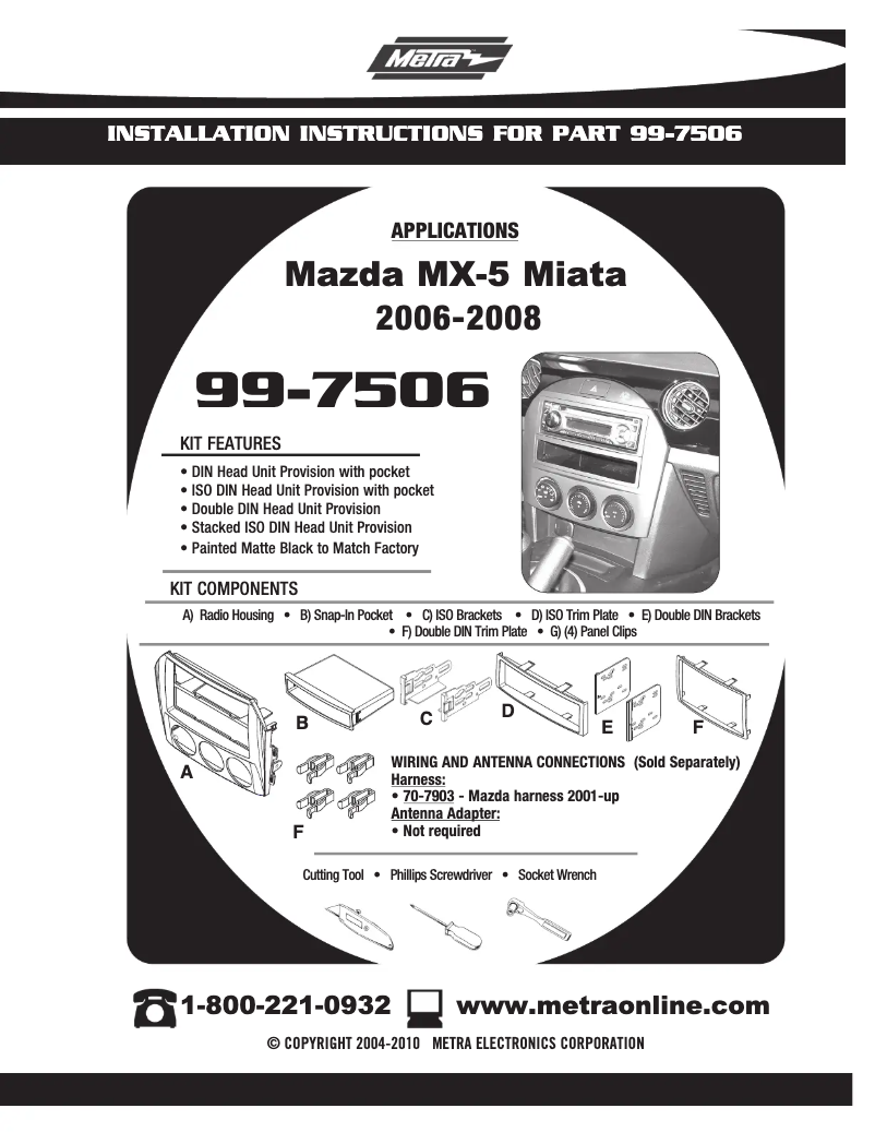 Page n°1 - Mode d'emploi Metra 99-7506