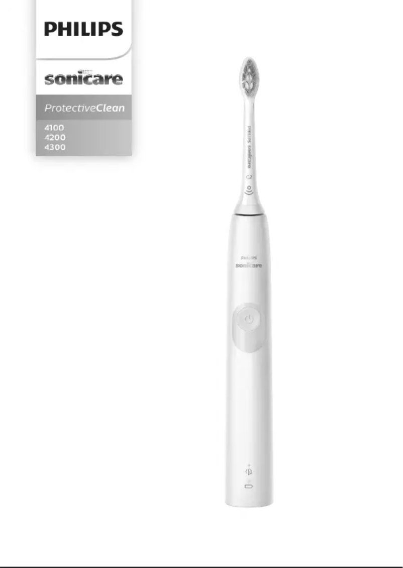 Page 1 de la notice Manuel utilisateur Philips Sonicare ProtectiveClean 4300 HX6804